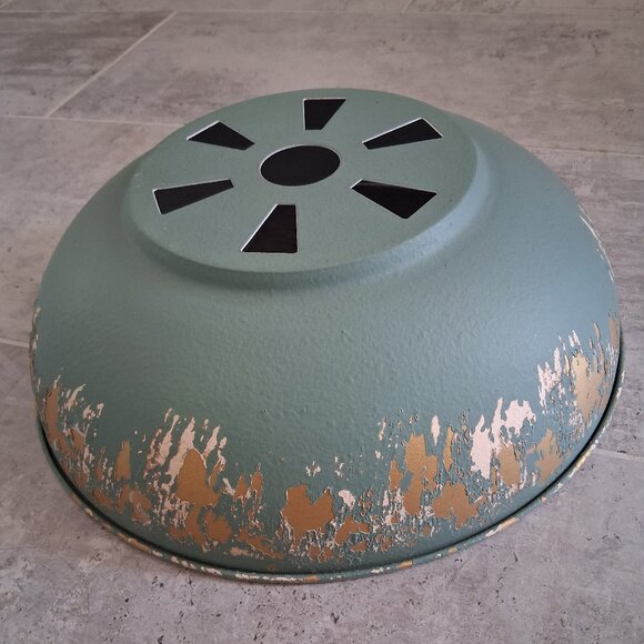 PAINTED GALVANIZED STEEL CEILING LIGHT SHADE - Picture 1 of 4